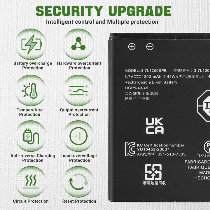 Neu L1200SPB Akku Ersatz Kompatibel mit Texas Instruments AkkuTI-Nspire CX and CX CAS Ersatzbatterie
