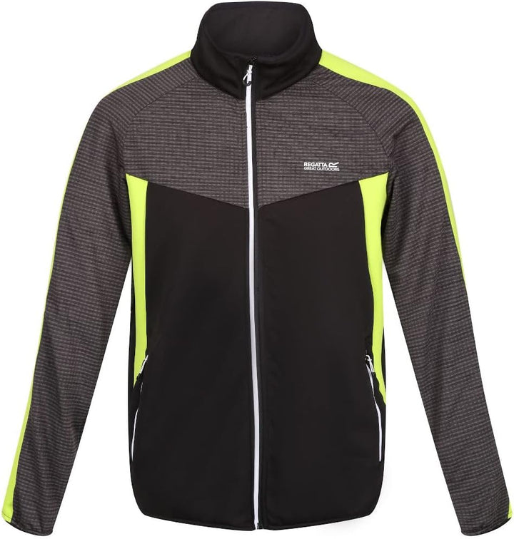 Regatta Herren Midlayer Jacke Yare VI S Black/Bright Kiwi, S Black/Bright Kiwi