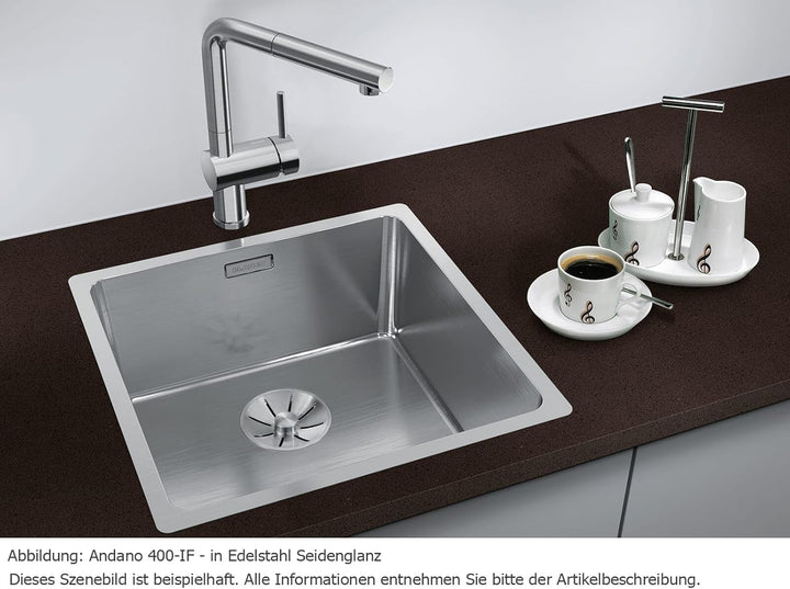 BLANCO ANDANO 400-IF | Edelstahl | Einbauart: Einbau von Oben & Flächenbündig | ohne Ablauffernbedie