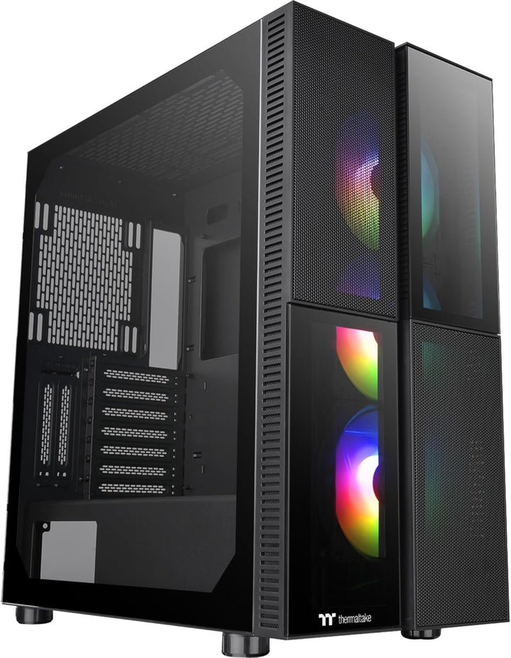 Thermaltake Versa T26 ARGB Black Mid-Tower-ATX-PC-Gehäuse Gehärtetes 4mm Glasseitenteil ATX Schwarz,