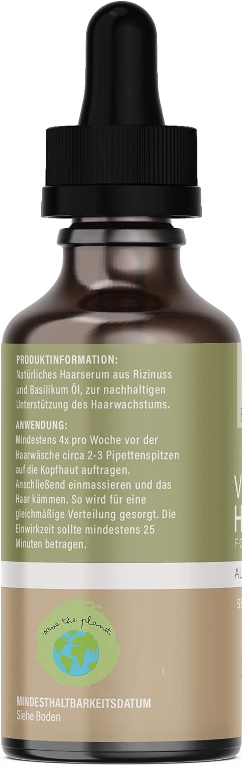 NEU: Enolenia® Hairsitin Haarwachstum Serum mit Basilikum & Rizinus, Anti Haarausfall für Männer & F
