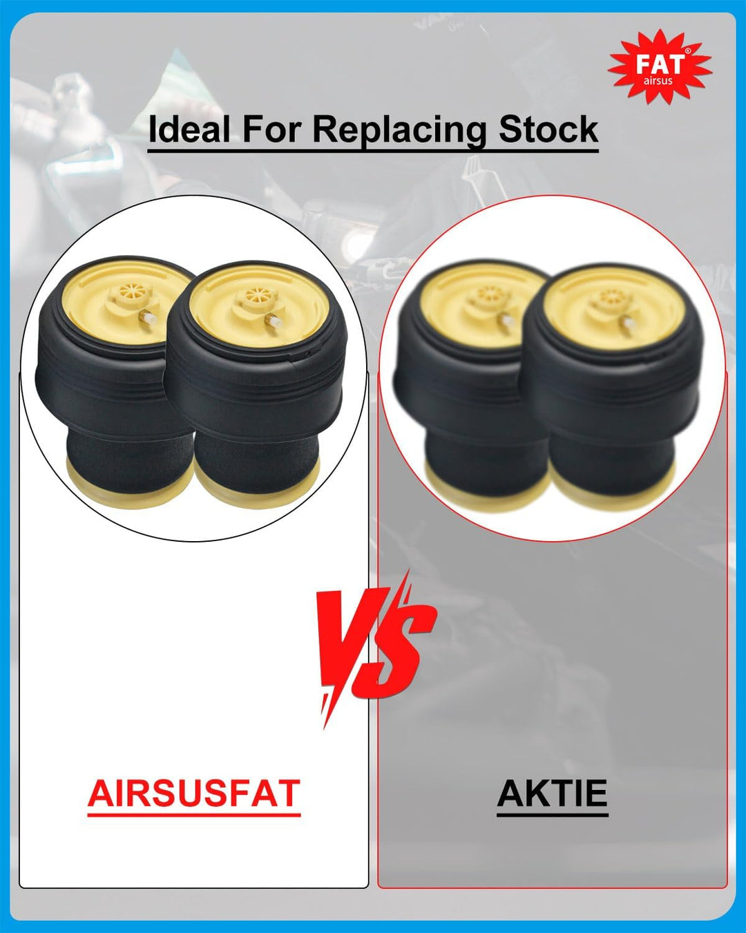 AIRSUSFAT Paar Luftfedersack hinten Luftfederung Reparatursack passend für BMW X5 E70 X6 E71 E72 200