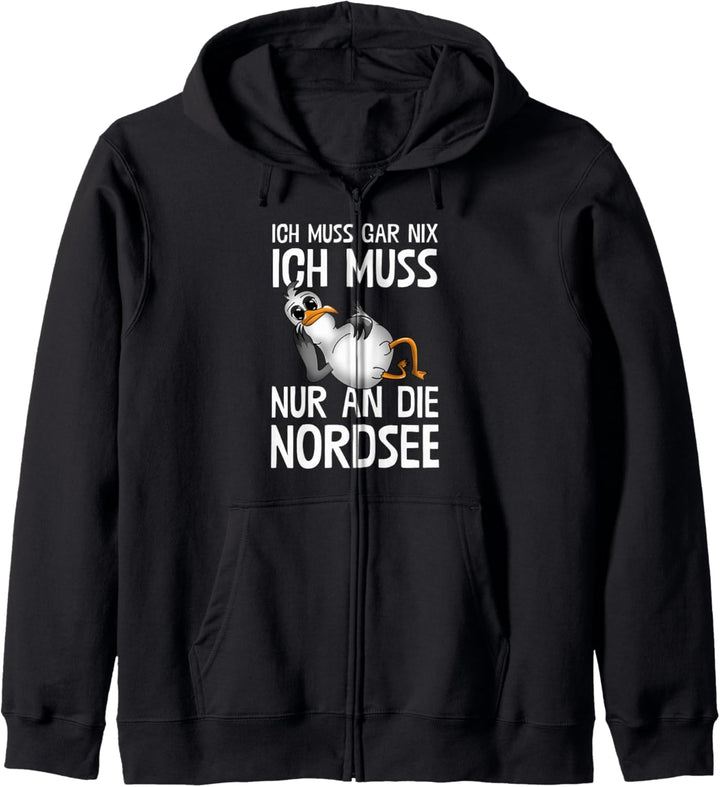 PLATTDEUTSCHER SPRUCH MIT MÖWE Kapuzenjacke