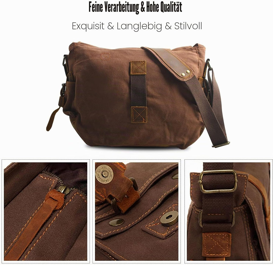 FANDARE Neu Retro Messenger Bag Umhängetasche Schultertasche 14 Zoll Laptoprucksäcke Herren Frauen T