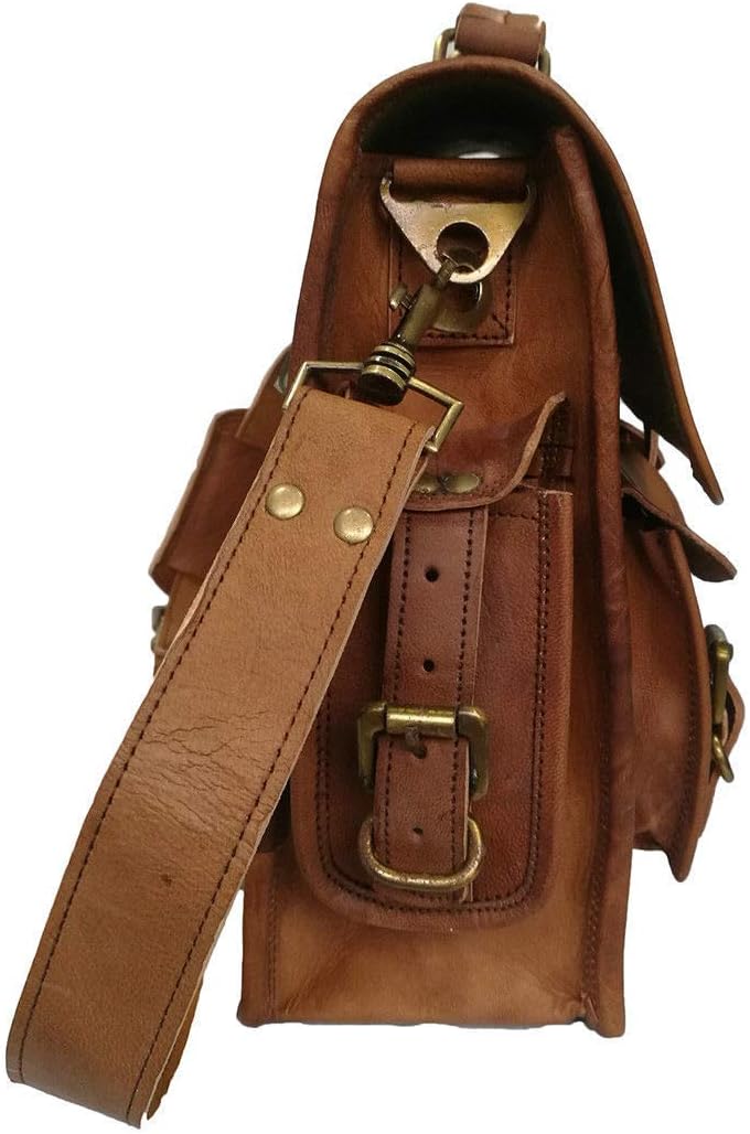 ALASKA EXPORTS - 40,6 cm (16 Zoll) handgemachte vintage Leder Messenger-Tasche für Laptop Aktentasch
