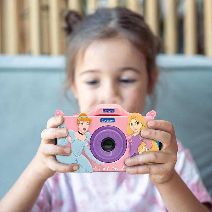 Lexibook, Disney Prinzessinnen, Kinderkamera mit Schutz Disney Prinzessinnen, Rosa, DJ078DP, Disney