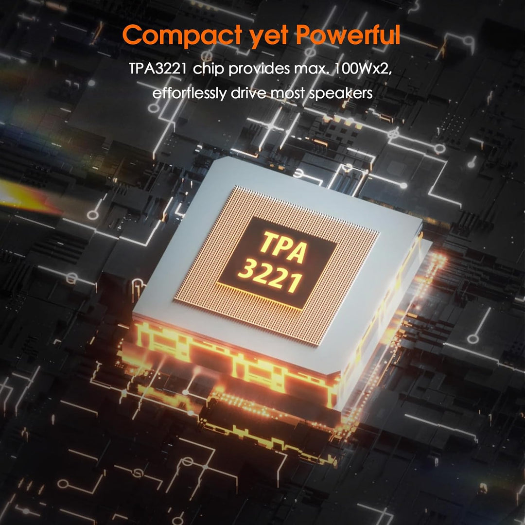 Nobsound TPA3221 Bluetooth Verstärker für Lautsprecher: HiFi 100W×2 mit Aktiv Subwoofer Anschluss fü