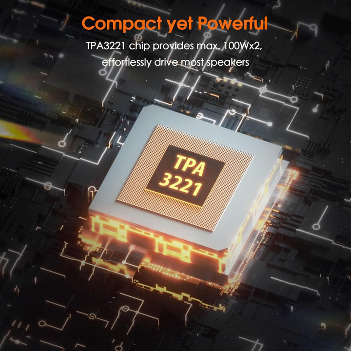 Nobsound TPA3221 Bluetooth Verstärker für Lautsprecher: HiFi 100W×2 mit Aktiv Subwoofer Anschluss fü