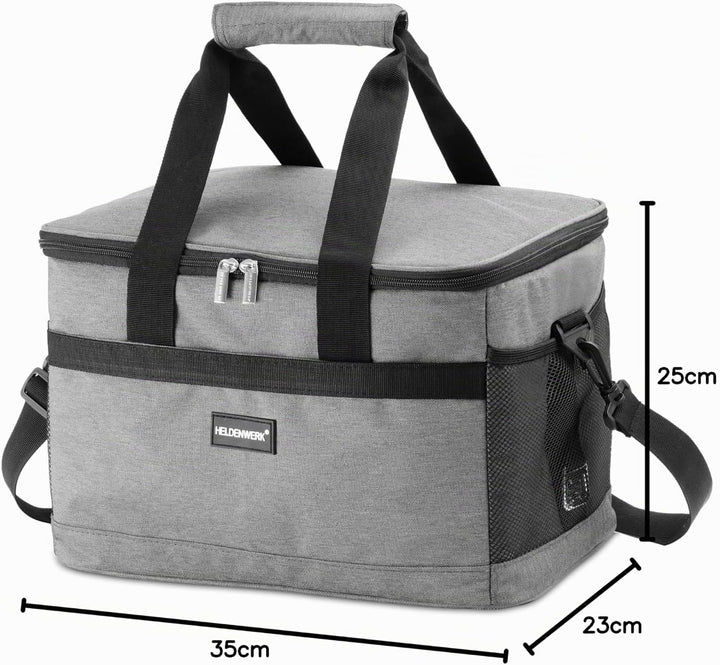 HELDENWERK Kühltasche gross faltbar – Kühlbox bis zu 12h Kühlleistung auslaufsicher &amp; wasserdicht –