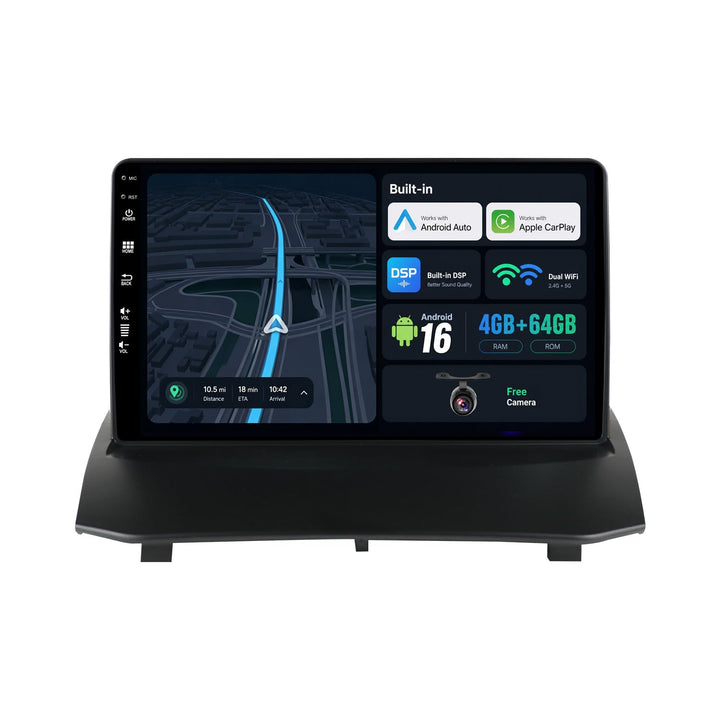 Android 15 IPS Autoradio Passt für Ford Fiesta (2008-2019) - Eingebautes CarPlay Android Auto - KOST