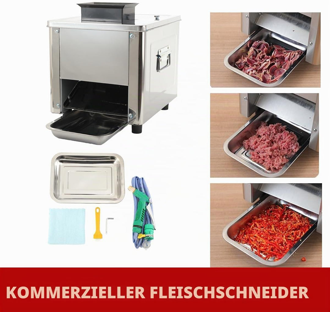 Fleischschneidemaschine Kommerzieller Fleisch Allesschneider 850W, Elektrische Aufschnittmaschine Le
