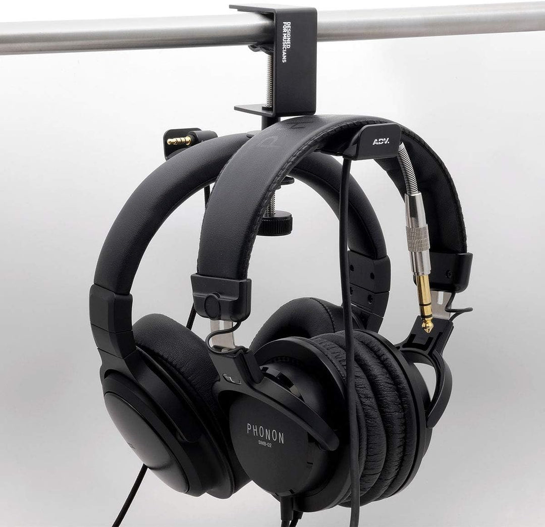 ADV. Doppelfederung Kopfhörer-Ständer aus Stahl, Metall, Headset-Halter, 360° drehbarer Arm, verstel
