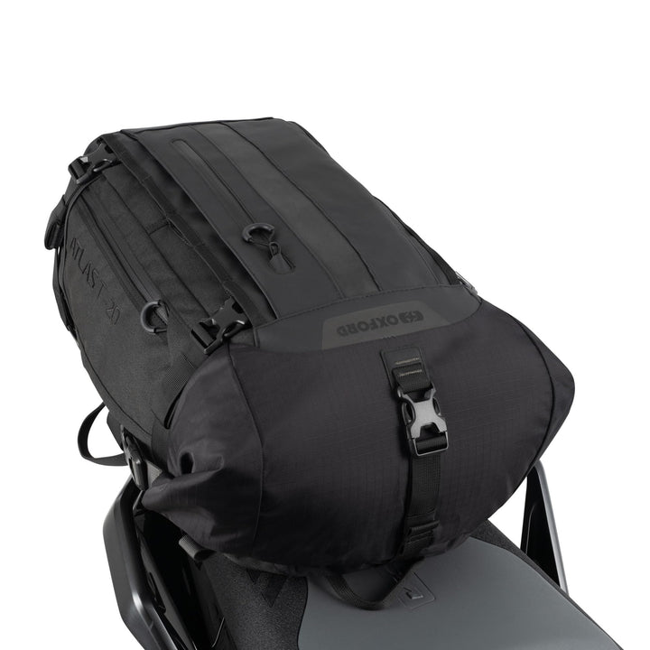 Oxford Atlas T-20 Advanced Tourpack Modulares Motorradgepäck, 20 l, Schwarz Schwarz (20L) UK, Schwar