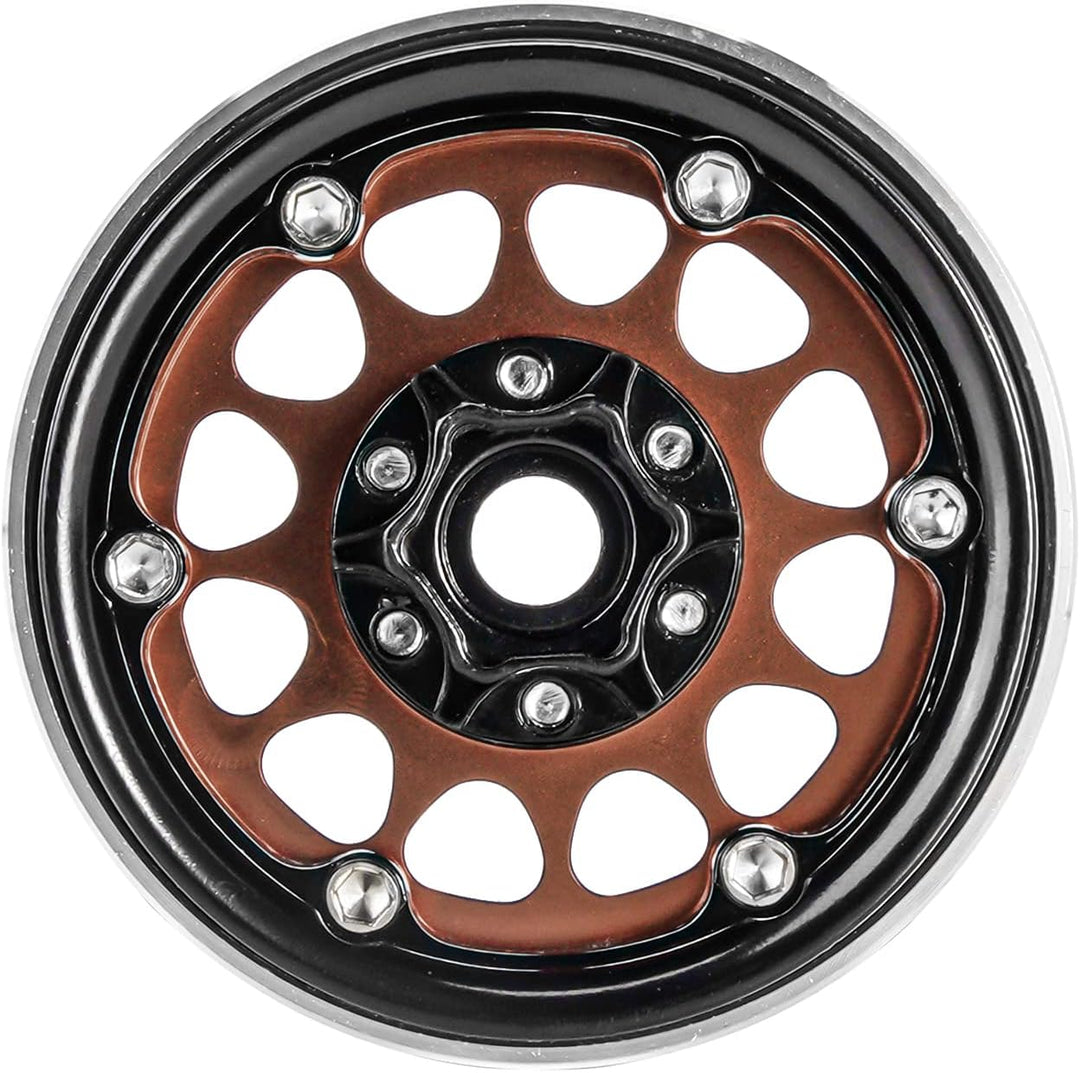 INJORA 1.9 Beadlock Rad Deep Dish Negative Offset 10.4mm CNC Aluminium Felge für 1/10 RC Crawler Aut