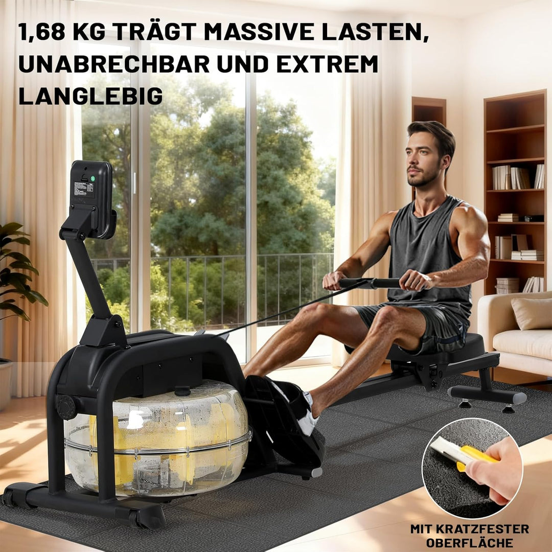 Faltbare Bodenschutzmatte Fitnessgerät (120*80/200*90 cm) - Laufband Matte 6mm Dicke - langlebig, ru