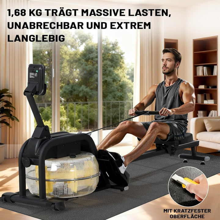 Faltbare Bodenschutzmatte Fitnessgerät (120*80/200*90 cm) - Laufband Matte 6mm Dicke - langlebig, ru