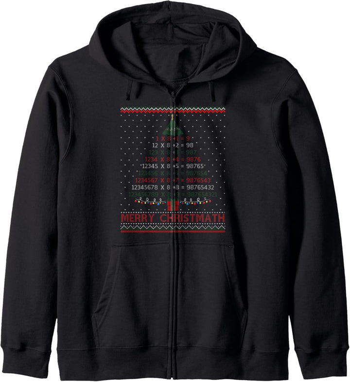 Merry Christmath Funny Math Geek Weihnachtsbaum Ugly Sweater Kapuzenjacke