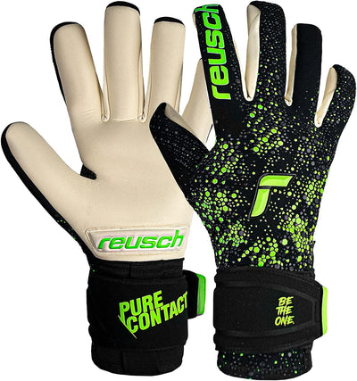 Reusch Pure Contact Gold Unisex Torwarthandschuhe mit Innennaht Schnitt und Grip Gold Belag, geeigne