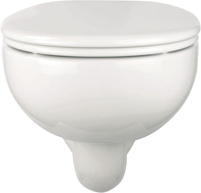'aquaSu® Wand-WC-Set, Tiefspüler, Spülrandlose Toilette, Hängetoilette, Einfache Reinigung, weiss We