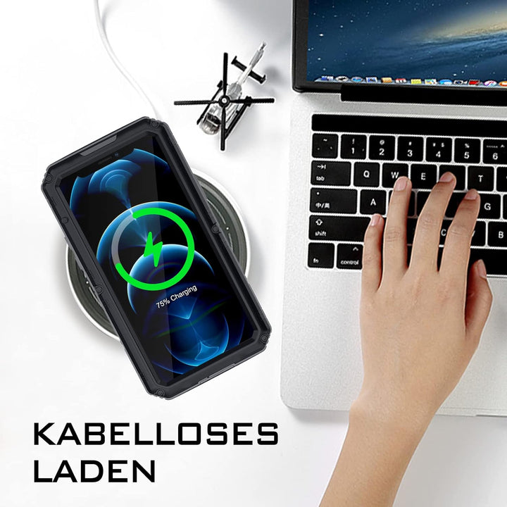 Beeasy für iPhone 12 Pro Max Wasserdicht Outdoor Hülle (6,7"), Stossfest Panzerhülle 360 Grad Schutz