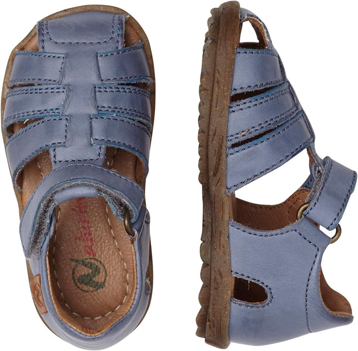 NATURINO SEE-Halb geschlossene Sandalen aus laminiertem Leder-Rosa, 20 EU Blau Celeste 0c08