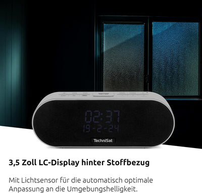 TechniSat DIGITRADIO 53 BT – Premium-Stereo-Radiowecker mit USB-Ladefunktion (DAB+, UKW, Uhr-/ Datum