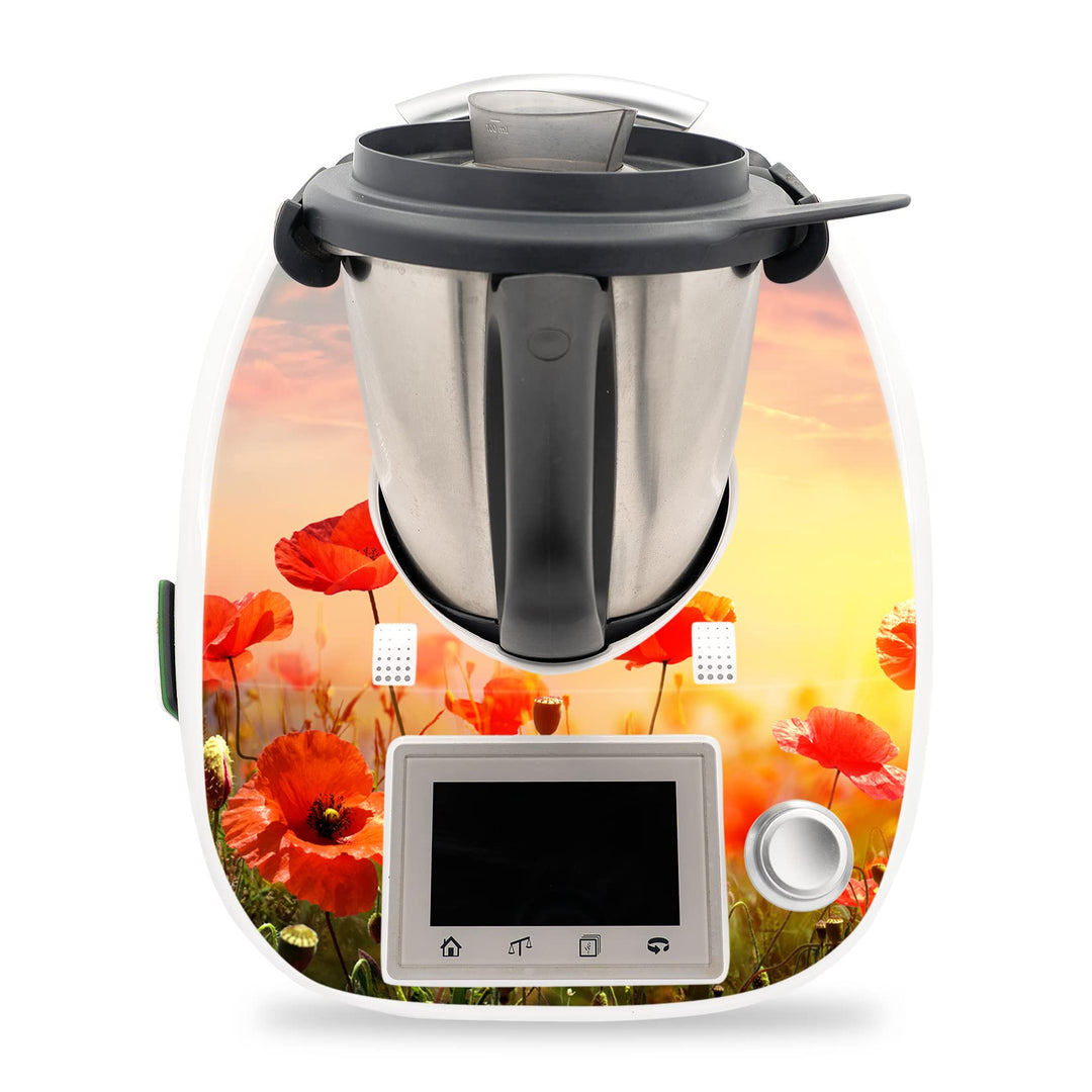 Deko Schutz Aufkleber kompatibel mit Küchenmaschine Thermomix TM5 Design Sticker Klebefolie Zubehör