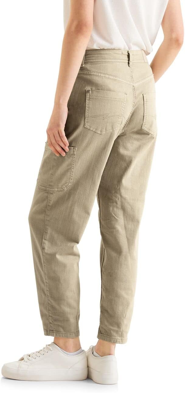 Street One Damen Cargohose 29W / 28L Smooth Sand Washed, 29W / 28L Smooth Sand Washed