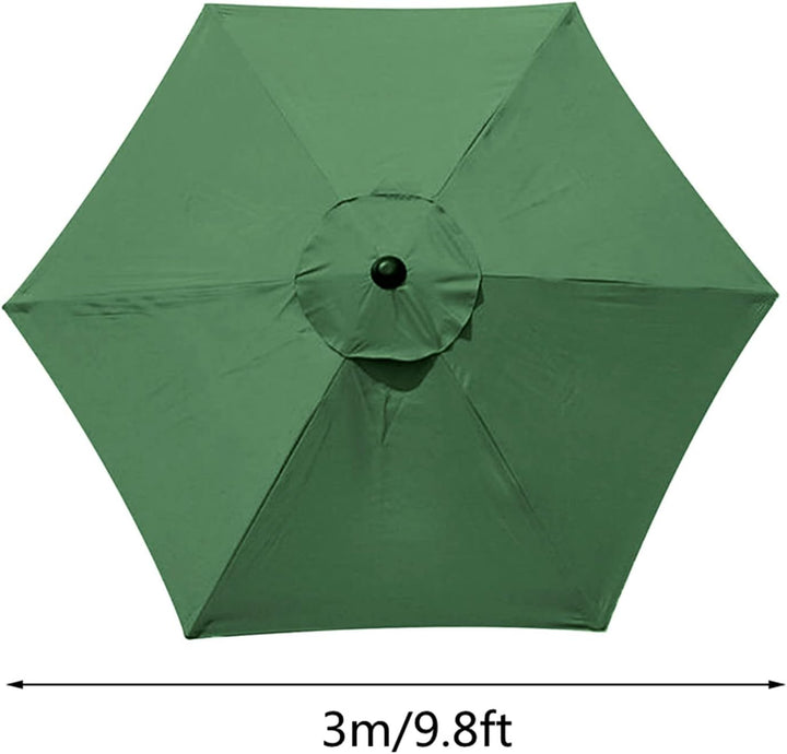 SMLJFO 3 m 6 Rippen Sonnenschirm Ersatz Baldachin Abdeckung Outdoor Markt Tisch Schirm Schirm Baldac