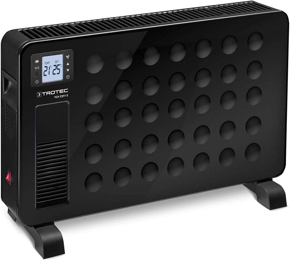 TROTEC Heizkörper Elektro TCH 2311 E – Heizleistung 1000 W / 1300 W / 2300 W – Konvektor mobil, schw