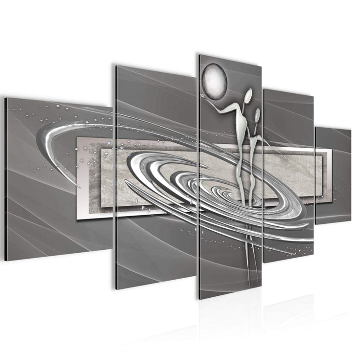 Runa Art Wandbilder Abstrakt Figuren 5 Teilig Bild auf Vlies Leinwand Deko Wohnzimmer Schlafzimmer L