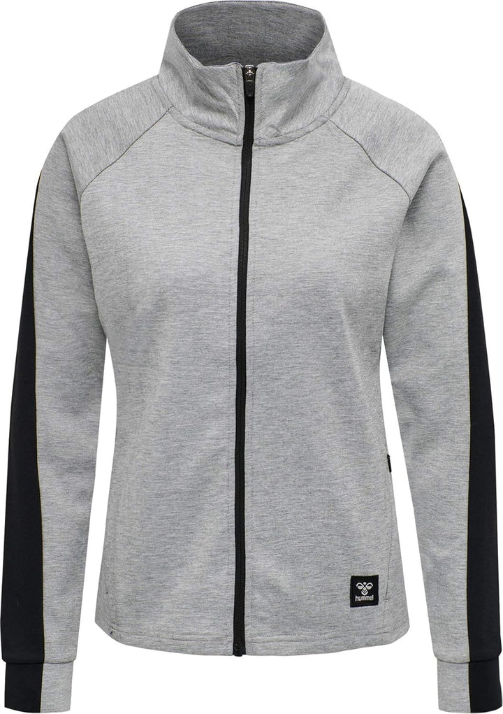 hummel Hmlessi Zip Jacket Damen Yoga Reissverschlussjacke XS GREY MELANGE, XS GREY MELANGE