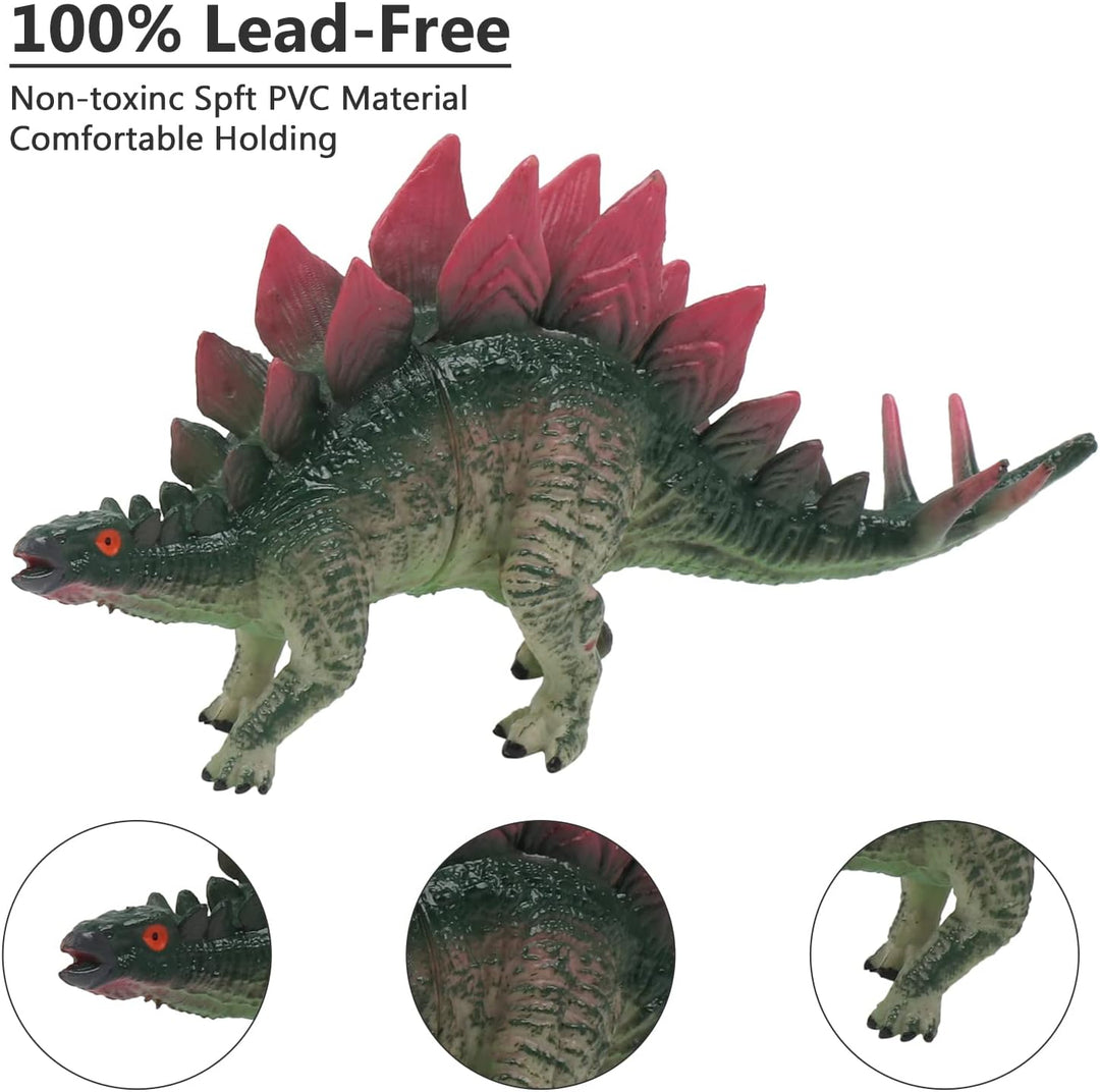 Dinosaurier Spielzeug Set mit Aktivitäts Spielmatte, Pädagogische Realistische Dinosaurier Figuren E