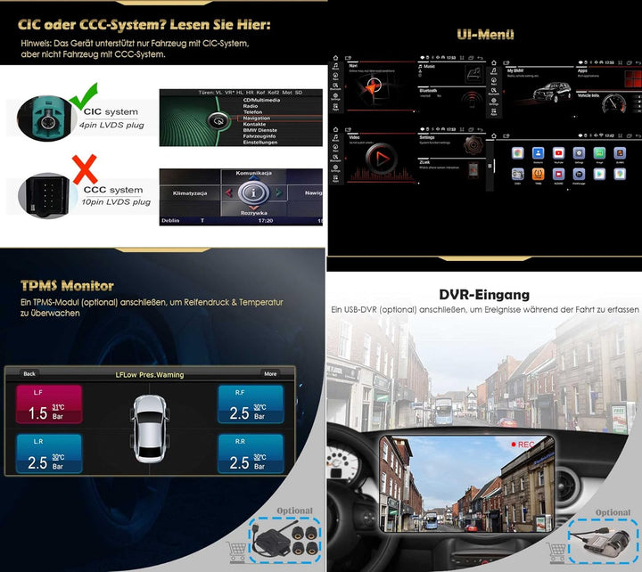 Erisin 8.8 Zoll 8-Kern 4GB+64GB Android 12.0 Autoradio GPS Navigation für BMW 3er E90 E91 E92 E93 5e