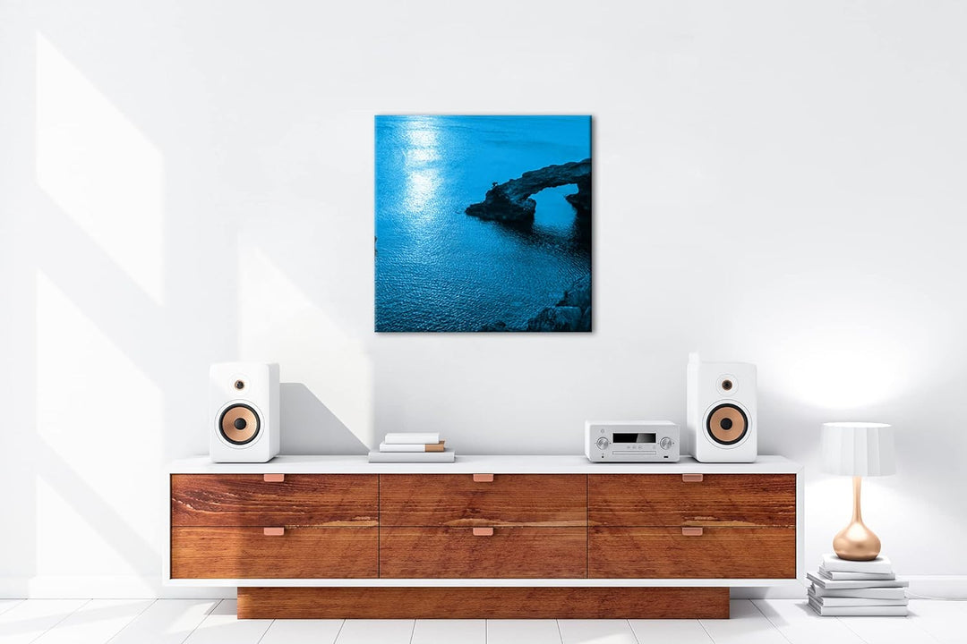 deyoli Romantsicher Sonnenuntergang an Einer Felsenküste Format: 60x60 Effekt: Zeichnung als Leinwan