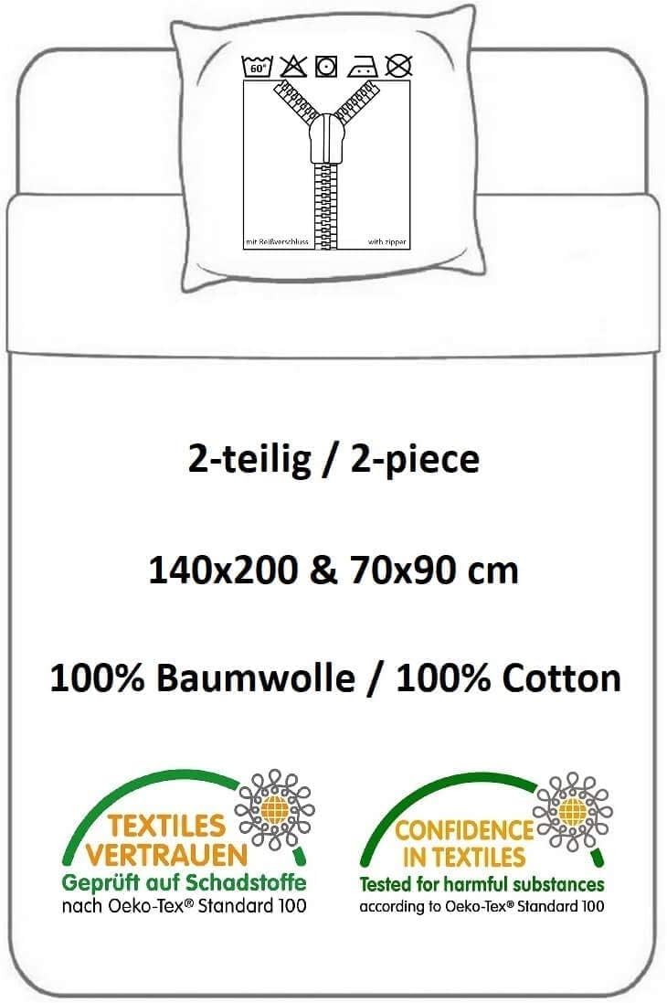 Halantex Minecraft Bett Set Kakteen die rennen Cactus Baumwolle Bettbezug 135x200cm Und Kissenbezug