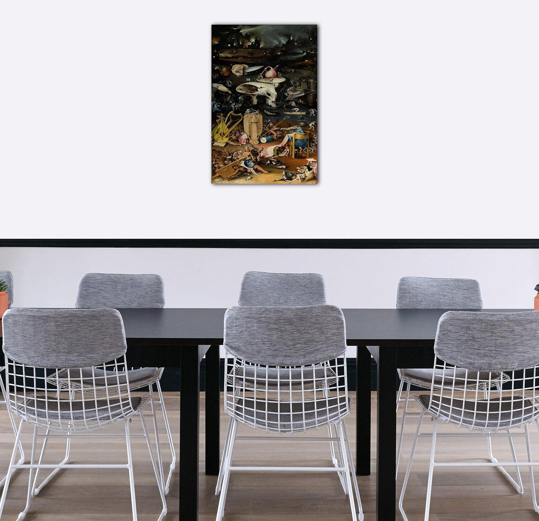 Printed Paintings Leinwand (60x80cm): Hieronymus Bosch - Der Garten der Lüste (1490/1510) - Recht 60
