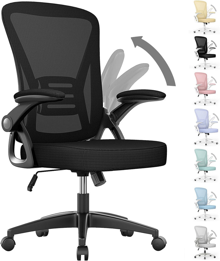 naspaluro Bürostuhl mit Verstellbaren Armlehnen, Ergonomischer Schreibtischstuhl mit Netzbespannung,