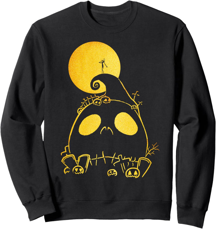 Nightmare Before Christmas Cemetery Jack Head Hilltop Sweatshirt