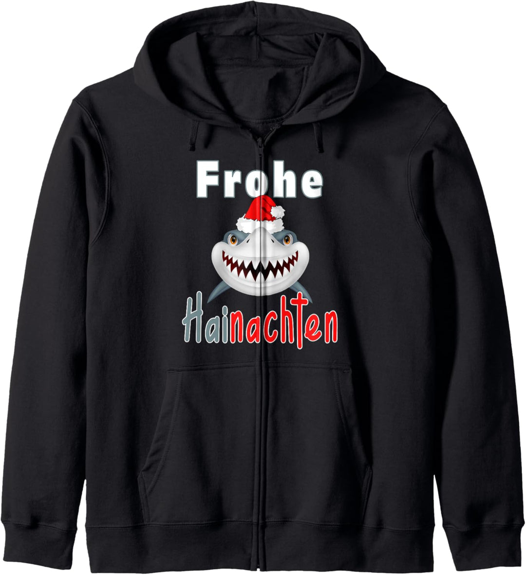 Lustiges Weihnachten 2023 Frohe Hainachten Grinsender Hai Kapuzenjacke