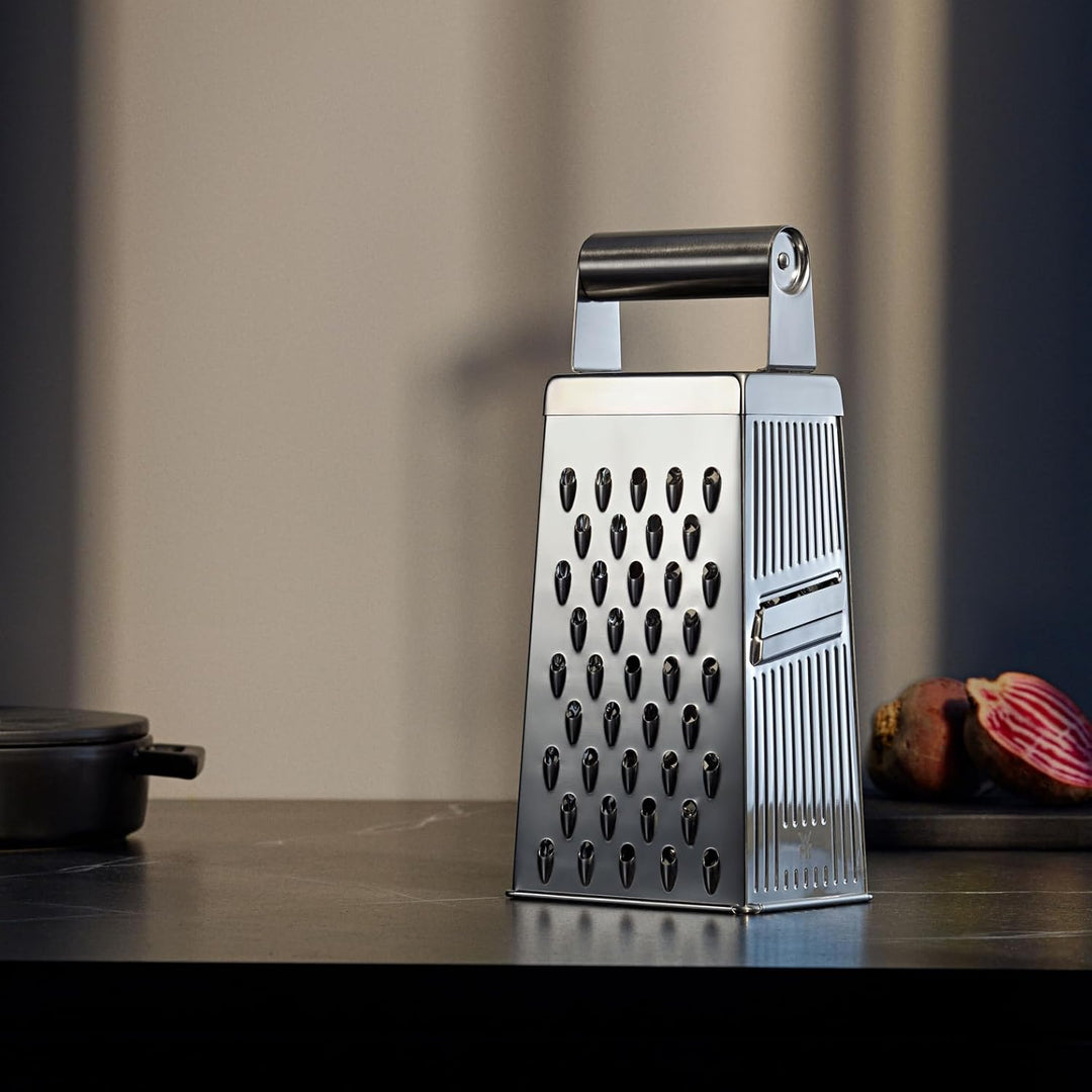 WMF Gourmet Vierkantreibe, 8 x 24 cm, Reibe Edelstahl, 4 Reibeflächen, ideal als Kartoffelreibe, Gem