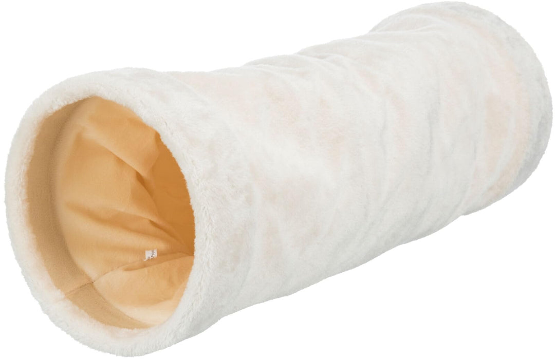 Trixie 42981 Spieltunnel, Plüsch, ø 22 × 60 cm, beige beige L 60 x B 22 x H 22 cm, beige L 60 x B 22