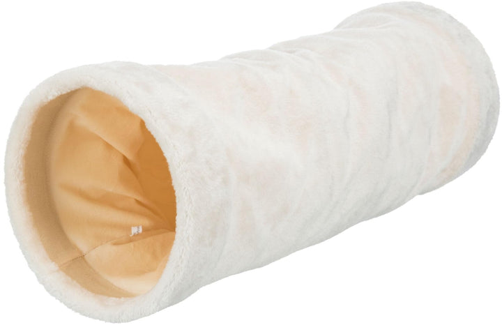 Trixie 42981 Spieltunnel, Plüsch, ø 22 × 60 cm, beige beige L 60 x B 22 x H 22 cm, beige L 60 x B 22