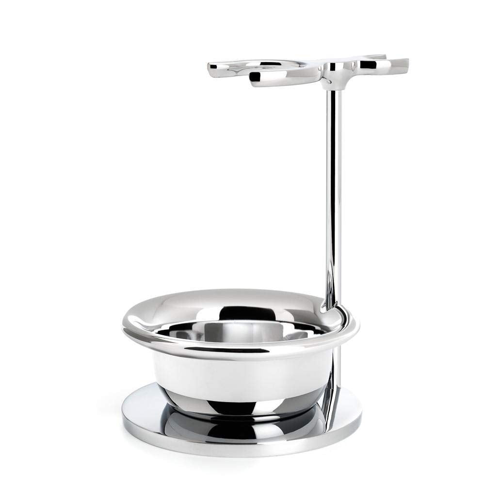 MÜHLE - Halter für Rasierset (Serien CLASSIC, SOPHIST) - verchromt mit Schale