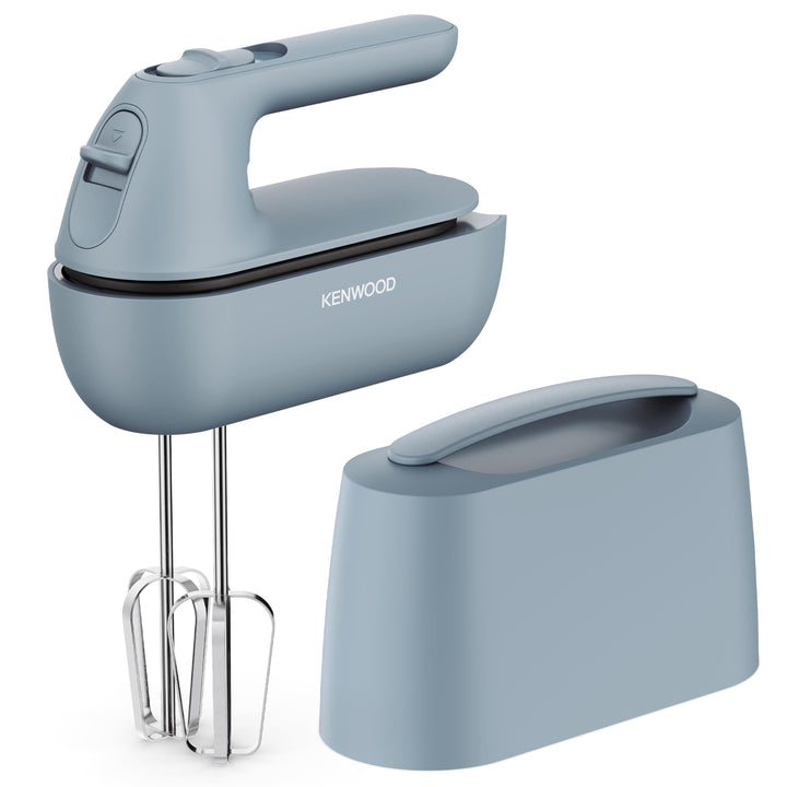 Kenwood Handmixer QuickMix Go HMP40.000GY, tragbar dank integriertem Koffer, Inklusive Edelstahl Sch