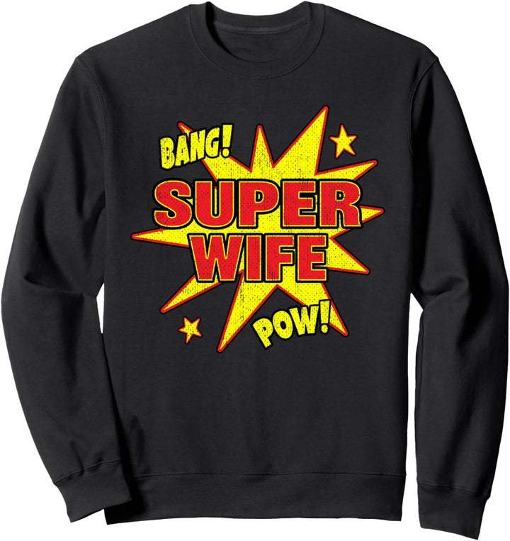 Super Frau Super Hero Power Verheiratete Verlobte Hochzeit Sweatshirt