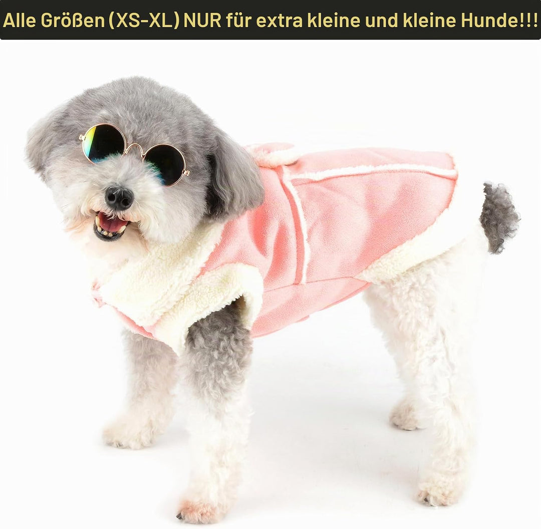 Zunea Wintermäntel für kleine Hunde, Katzen, Fleecejacke für Hunde, D-Ring Mantel, niedliche Welpen-