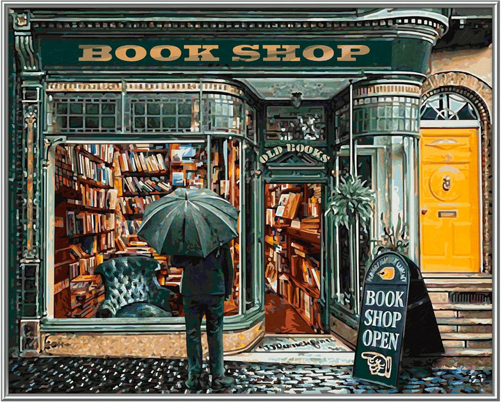 Schipper 609130897 Malen nach Zahlen – Englischer Buchladen - Bilder malen für Erwachsene, inklusive