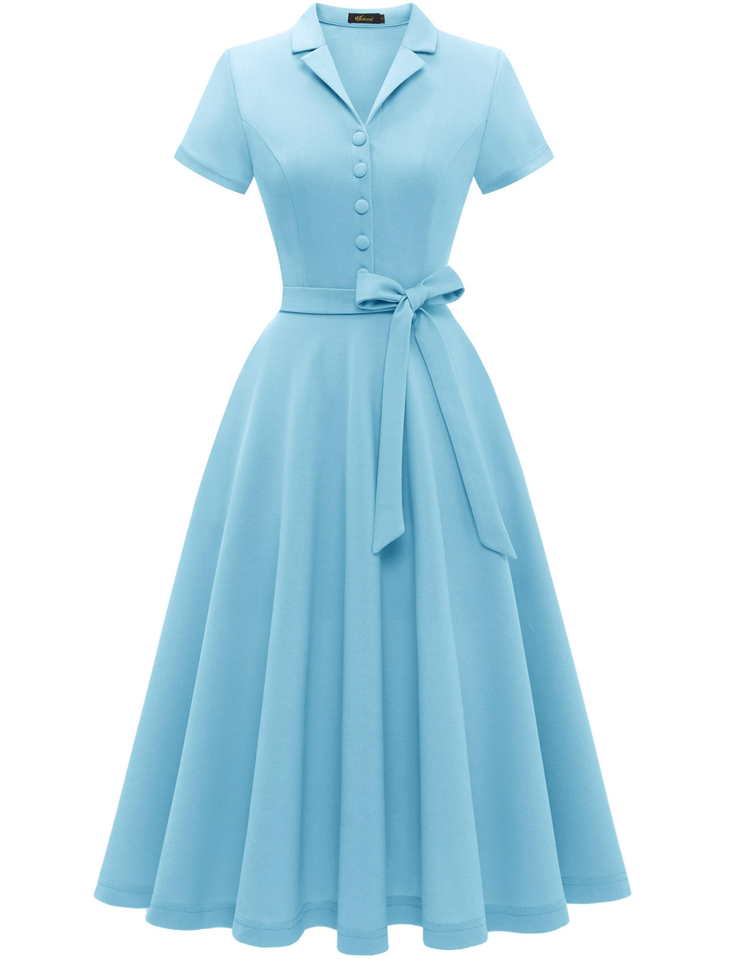 Wedtrend Vintage Cocktailkleid Damen A Linie Midilang V-Ausschnitt Abendkleid Elegant Freizeitkleide