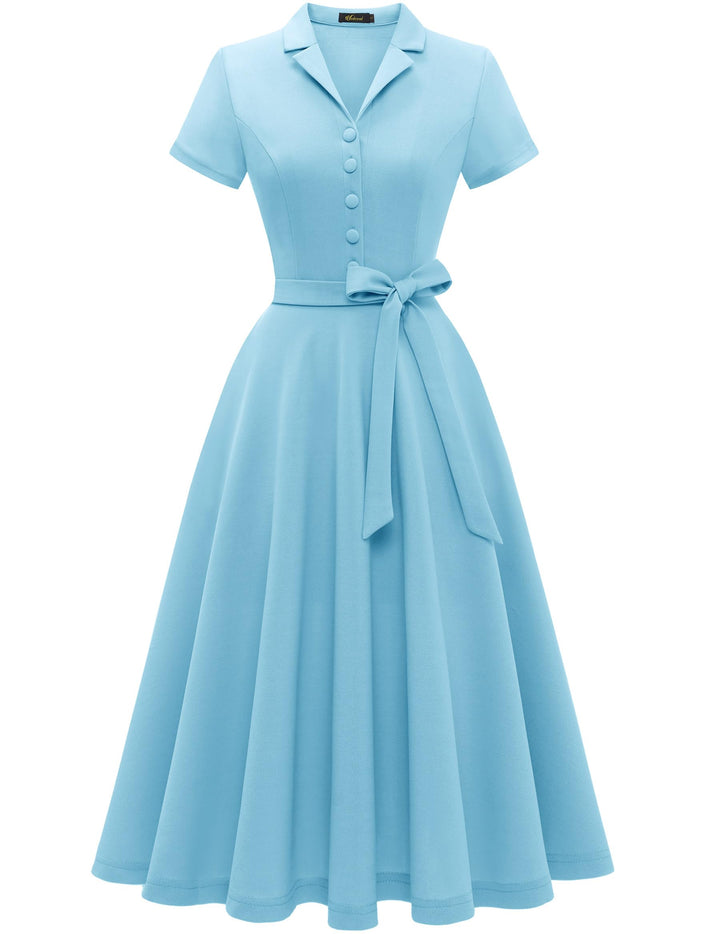 Wedtrend Vintage Cocktailkleid Damen A Linie Midilang V-Ausschnitt Abendkleid Elegant Freizeitkleide